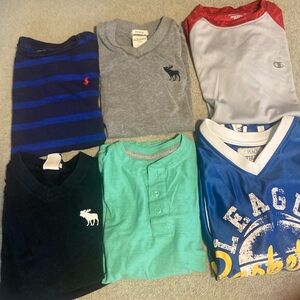Kids short sleeve shirts. Polo, Abercrombie, Champion, Children’s Place